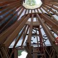 Yurt Workshop, building a 10' yurt inside a 20' yurt during a snow storm.