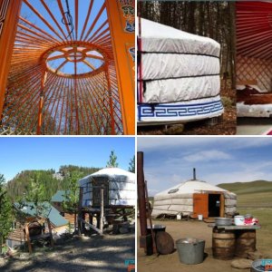 a few groovy yurts...