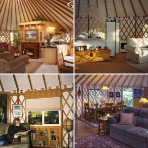 Interiors photos of Pacific Yurts