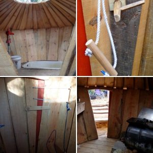a Bill Coperthwaite "tiny yurt" underground sauna rebuild......total!!!