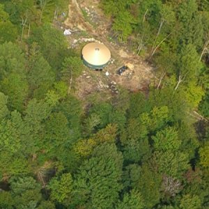 Some Aerial shots of the yurt in September 2012.