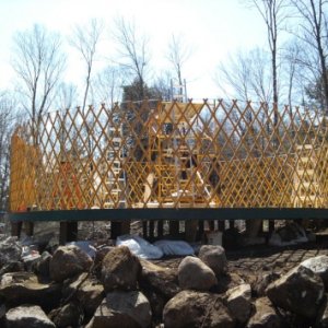 Yurt frame.