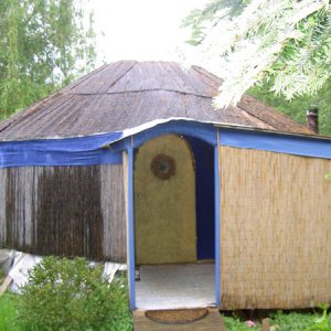 my first yurt intrance