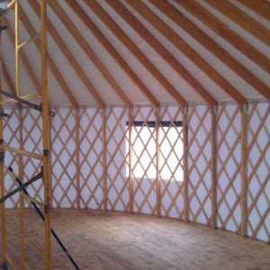 Yurt almost complete.