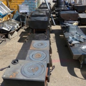 In the "black market" in UB, stoves and pipe section.