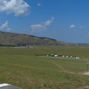 Yurts clusters are a common site.