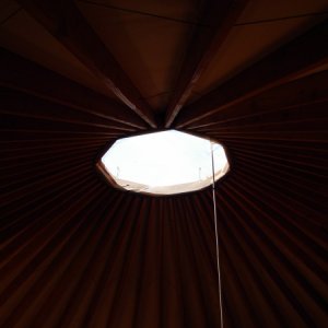 The yurt center ring.