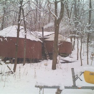 The warmth inside my yurts felt so good on days like this~ with my wood stove could get temp to 80 degrees while freezing outside