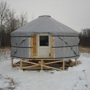 Everything is buttoned down and closed up.  I fired up my little Mr. Heater Buddy it was 29F at the time and was able to get the temp up to 45 in 15 m