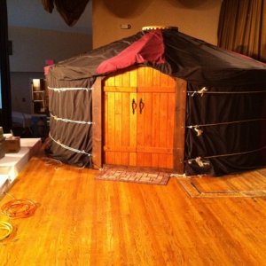 Yurt on display for a Charity event at the Chase Park Plaza in St. Louis.
