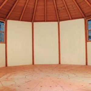 12 wall Yurt Cabin interior