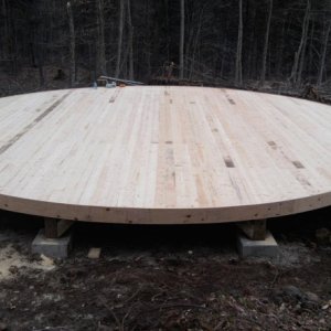 Yurt deck finished.