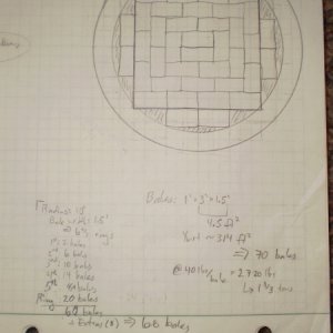 Platform design--square/rectangular setup on the interior, circular setup on the edge (knee/bend bales to get ~arc), fill gaps by stuffing loose straw