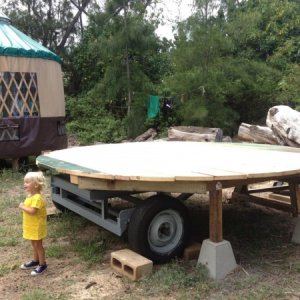 Yurt on Trailer Construction