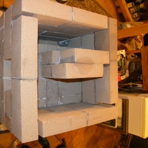 Lower half of upper bell for heat exchange. Note the cleanout access opening on the left side.