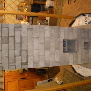 The facing is finally complete! All 225 bricks.