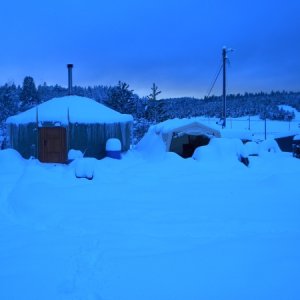 Snow yurt.