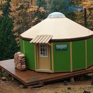 A 14-Wall Yurt Cabin in Washington. With our integrated flooring system, Freedom Yurt Cabins do not have to be installed on a deck. A deck is necessar