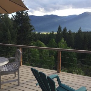 38 x 48 foot deck supports yurt and outdoor living