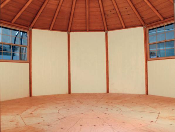 12 wall Yurt Cabin interior