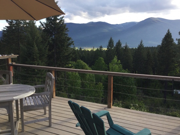 38 x 48 foot deck supports yurt and outdoor living