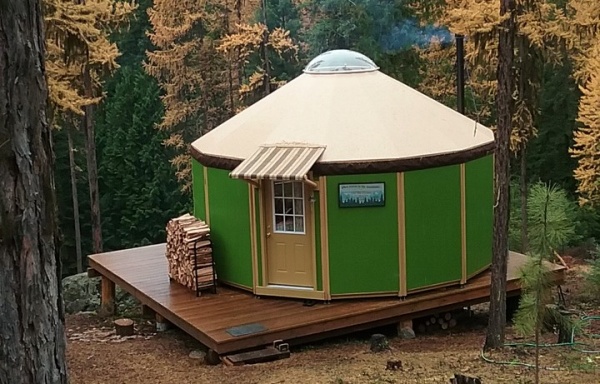 A 14-Wall Yurt Cabin in Washington. With our integrated flooring system, Freedom Yurt Cabins do not have to be installed on a deck. A deck is necessar