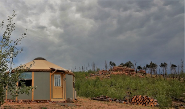 A 16-Wall Yurt Cabin in Colorado