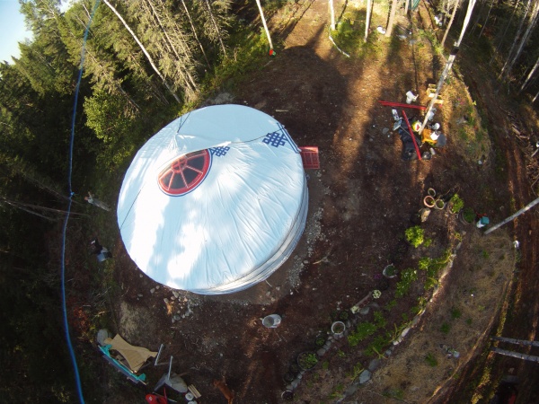 A Gopro and 17 helium balloons