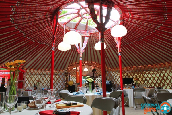 a wedding double yurt