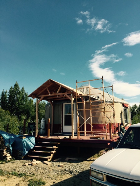 Adding a roof to the deck.