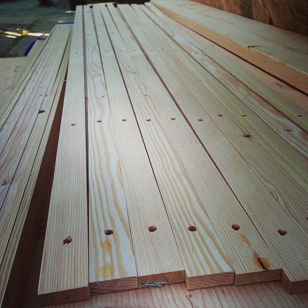 all the khana pieces ready to be sanded.