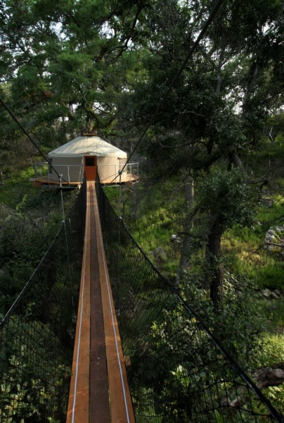 Bridge to yurt