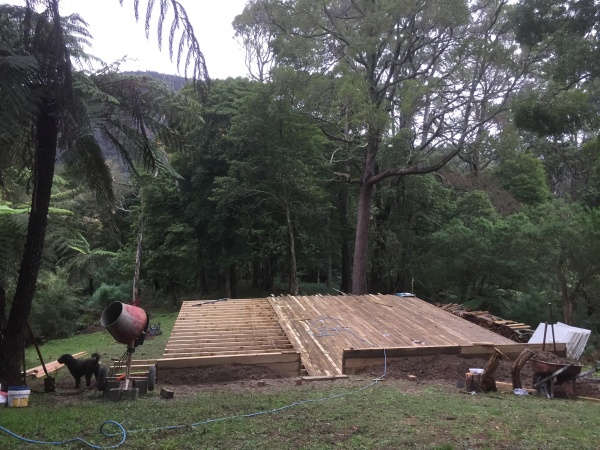 ...building the deck...
