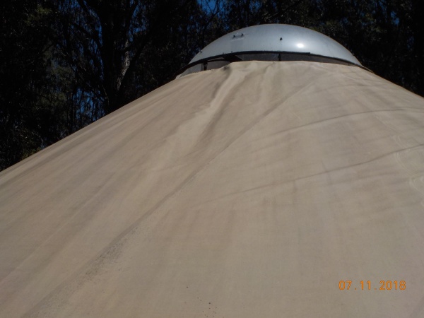 Dome slipping, fabric bunched up