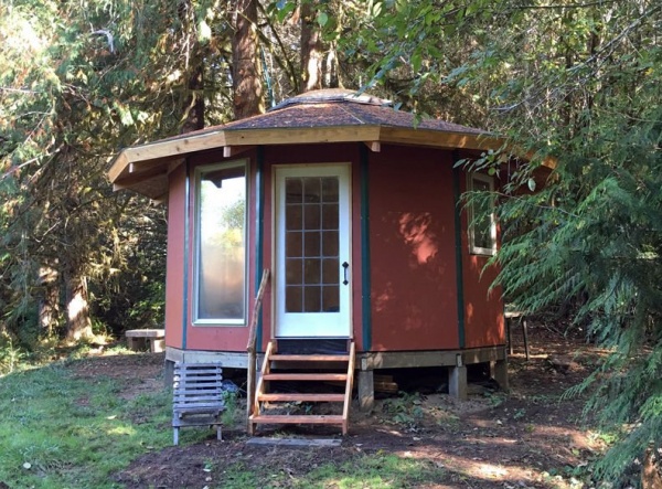 Finished yurt in October 2018