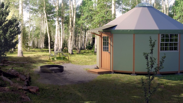 Freedom Yurt Cabins aspen forest color package