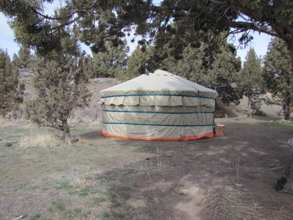 Ger at Glass Buttes, our camp site from the back.