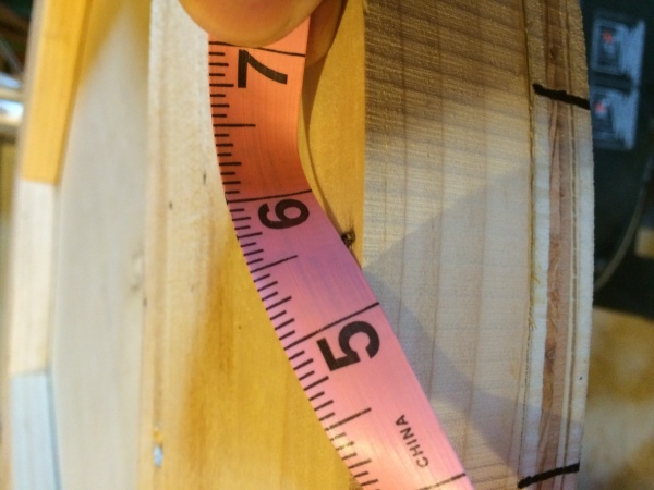 Had to go old school to get a good measurement of a curved surface.
