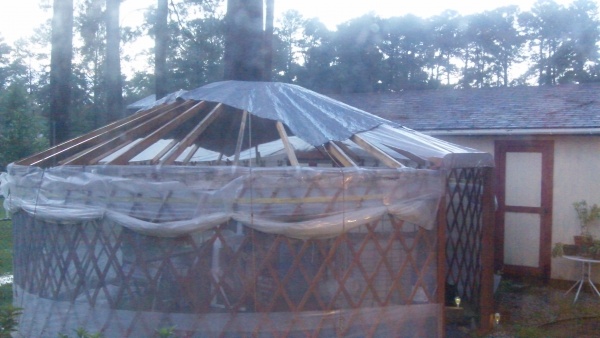 Made the mistake of covering my yurt greenhouse with plastic from the local hardware store. It only lasted half the summer because it was not UV prote