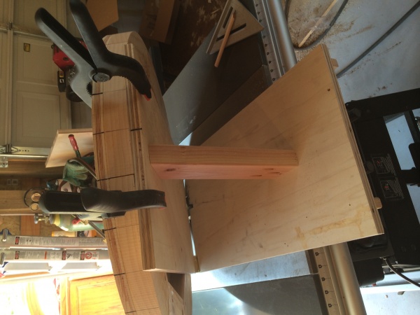 Mounted on my homemade jig and ready to start the notches.