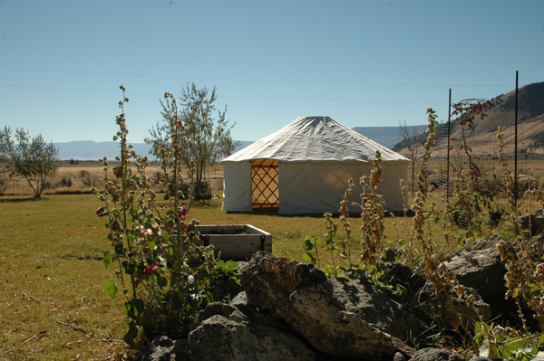 One of my yurts set up in Summer lake Oregon