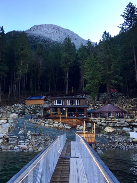Our home with the yurt on the right.