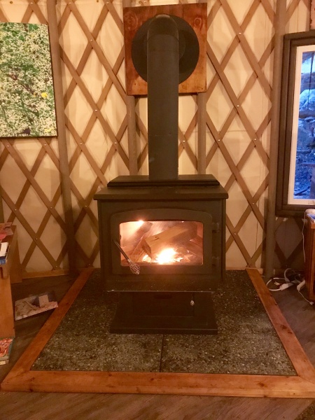 Our Large Drolet wood stove.