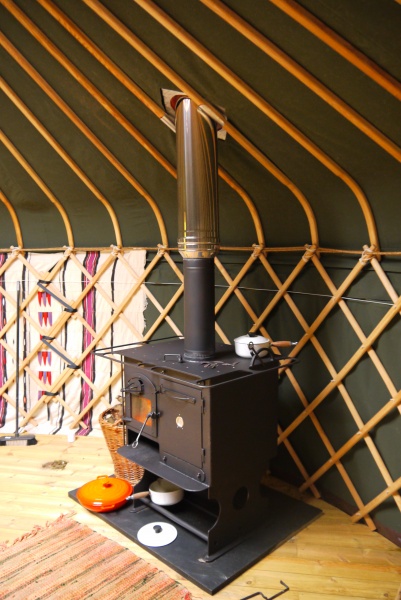 our woodburner, handmade here in the u.k by local blacksmith
