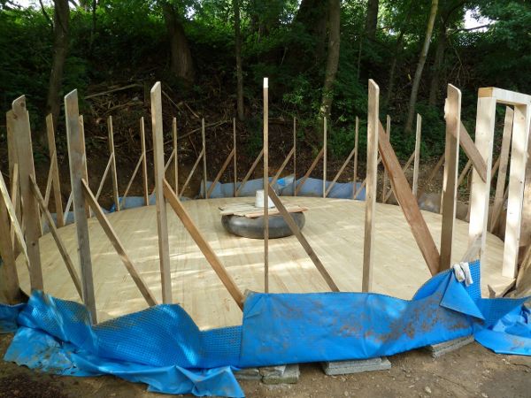 pillers for teh reed panel yurt
