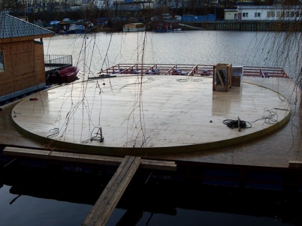 Platform ready for the yurt.