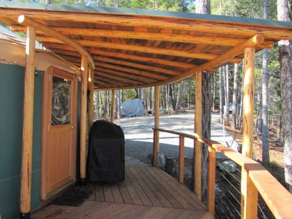 Porch with "portico"