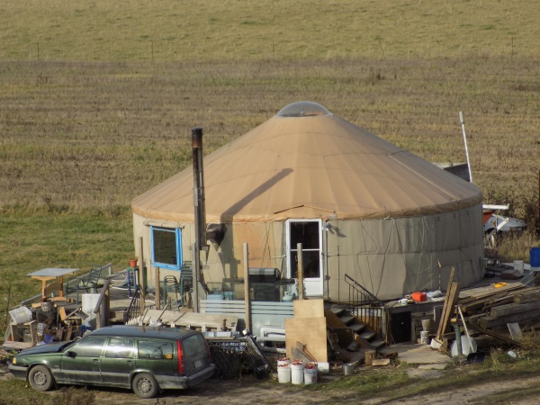 Taken from the barn roof. One consequence of doing things on the cheap, means you end up with alot of stuff waiting to be used. If someone asks if you