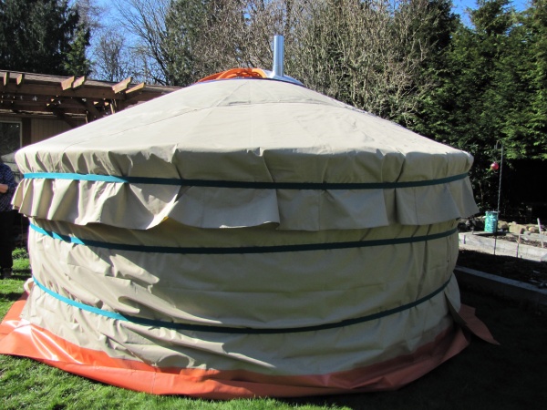 The back side view