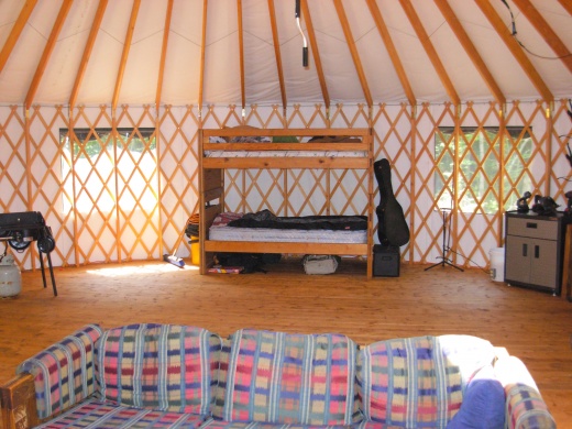 The bunk beds at our yurt.